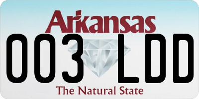 AR license plate 003LDD