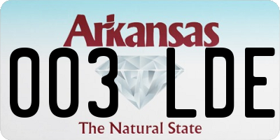 AR license plate 003LDE