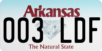 AR license plate 003LDF