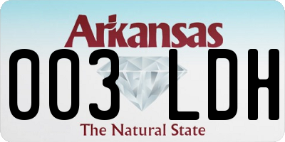 AR license plate 003LDH