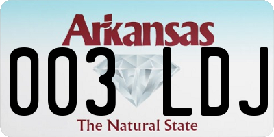 AR license plate 003LDJ