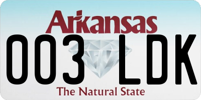 AR license plate 003LDK