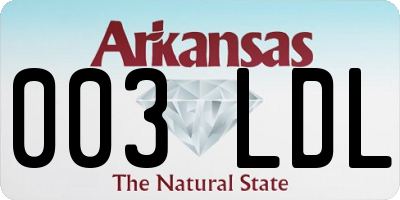 AR license plate 003LDL