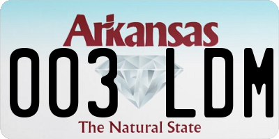 AR license plate 003LDM