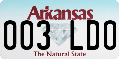 AR license plate 003LDO