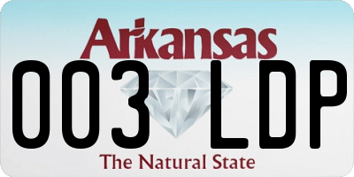 AR license plate 003LDP