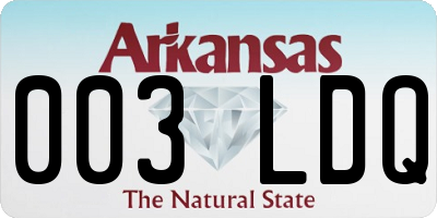 AR license plate 003LDQ