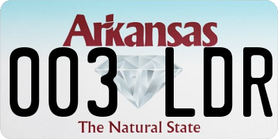 AR license plate 003LDR
