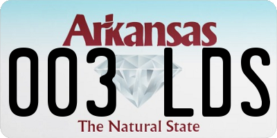 AR license plate 003LDS