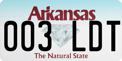 AR license plate 003LDT