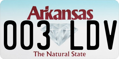 AR license plate 003LDV