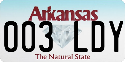 AR license plate 003LDY