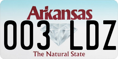 AR license plate 003LDZ