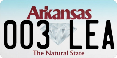 AR license plate 003LEA