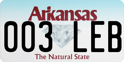 AR license plate 003LEB