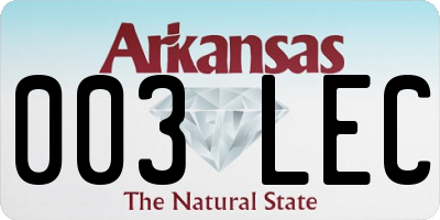 AR license plate 003LEC
