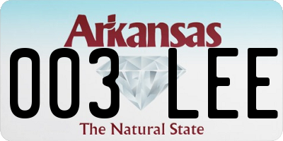 AR license plate 003LEE