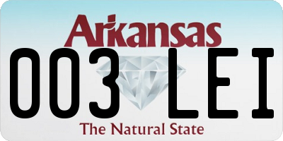 AR license plate 003LEI