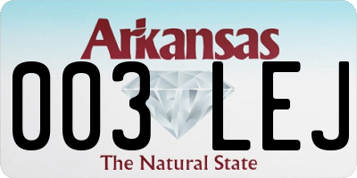 AR license plate 003LEJ