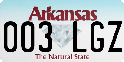 AR license plate 003LGZ
