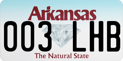 AR license plate 003LHB