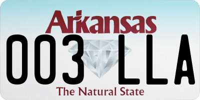 AR license plate 003LLA