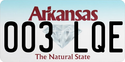 AR license plate 003LQE