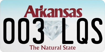 AR license plate 003LQS