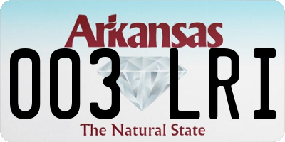 AR license plate 003LRI