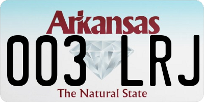 AR license plate 003LRJ