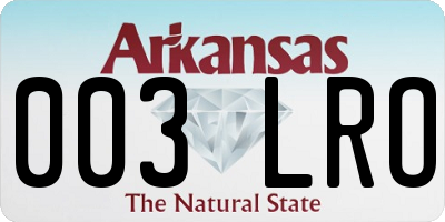 AR license plate 003LRO