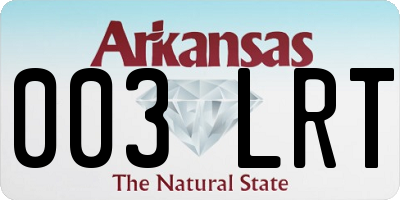 AR license plate 003LRT