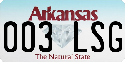 AR license plate 003LSG