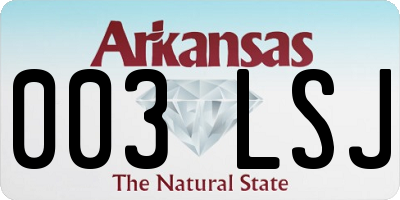 AR license plate 003LSJ