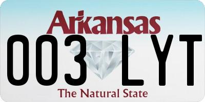 AR license plate 003LYT