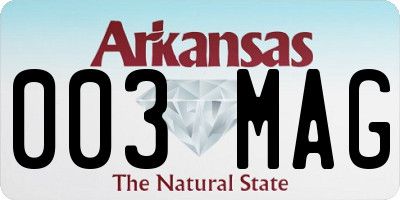 AR license plate 003MAG