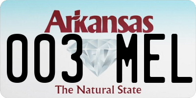 AR license plate 003MEL