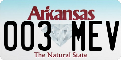 AR license plate 003MEV