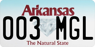 AR license plate 003MGL