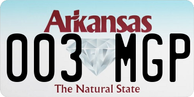 AR license plate 003MGP