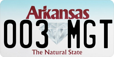 AR license plate 003MGT