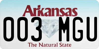 AR license plate 003MGU