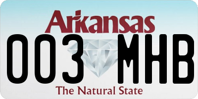 AR license plate 003MHB