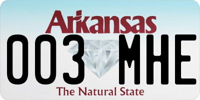 AR license plate 003MHE