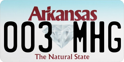 AR license plate 003MHG