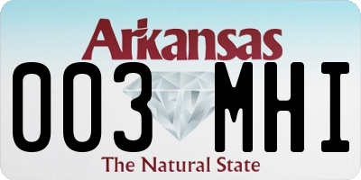AR license plate 003MHI