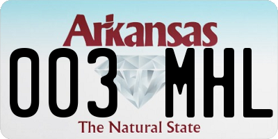 AR license plate 003MHL