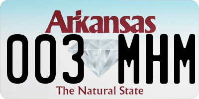 AR license plate 003MHM