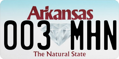AR license plate 003MHN