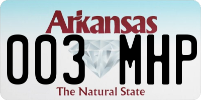 AR license plate 003MHP